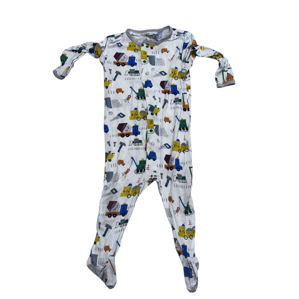 Magnetic Me Toe Zone Construction Sleeper One Piece Modal Mitten Cuff 6-9 months